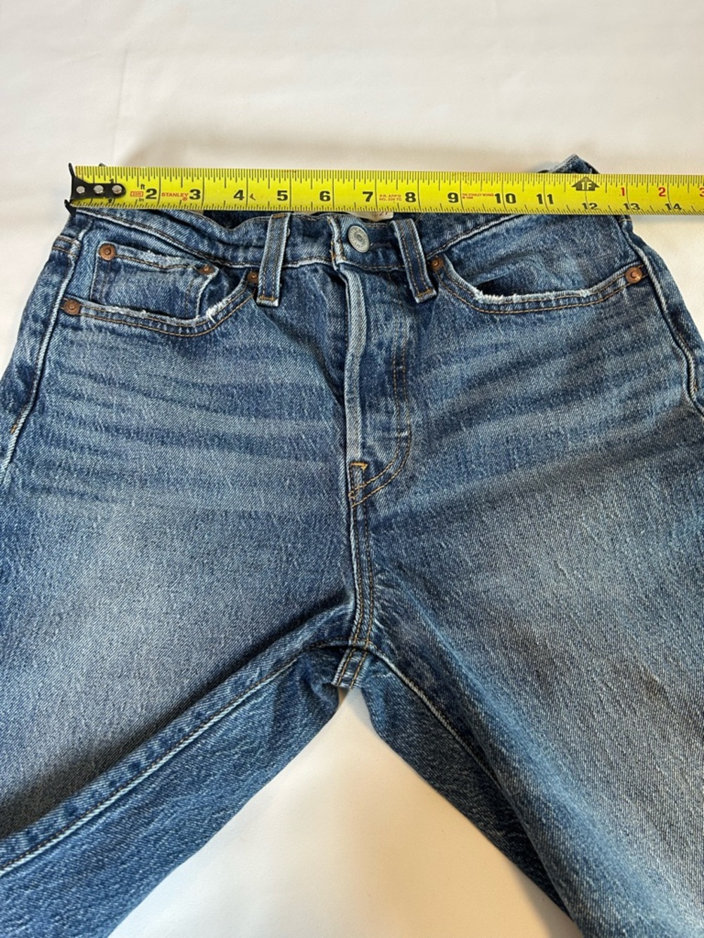 Levi's wedgie straight jeans W27 L26 high rise vintage wash waterless denim - Picture 10 of 14